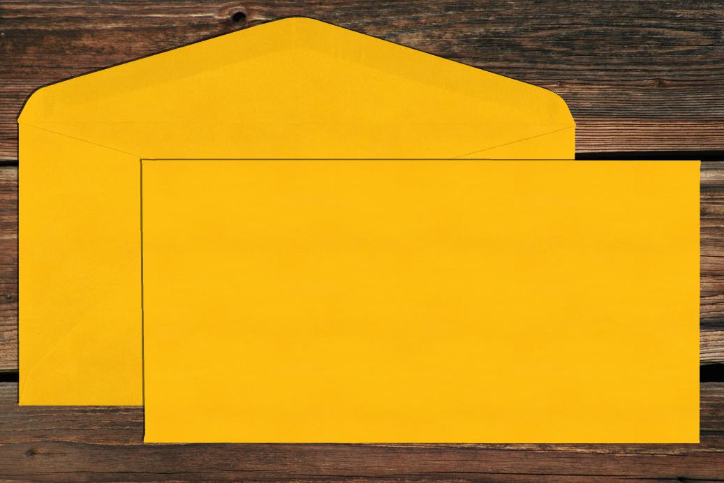Briefhüllen DL 110x220 mm Nassklebend Butterblumengelb 120 g/qm